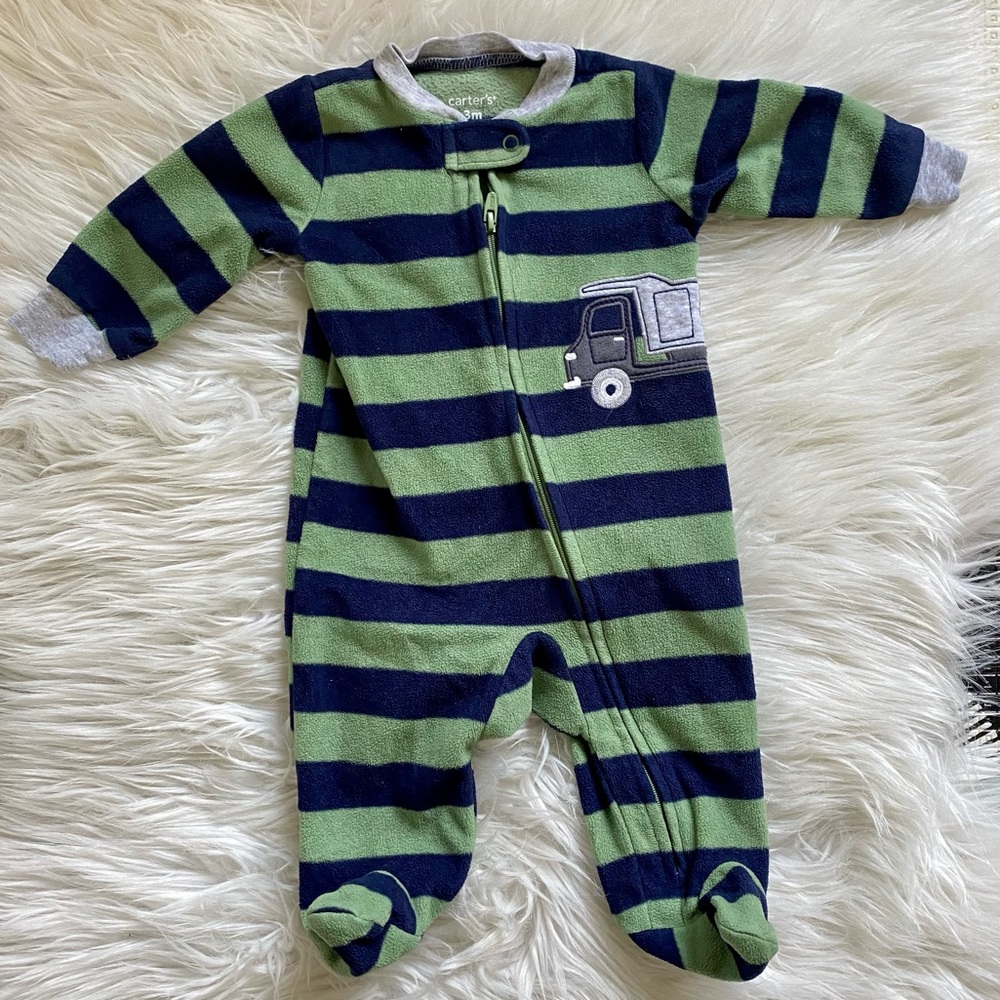 🧸🧸 Carter’s Fleece Sleep and Play Zip-Up Onesie